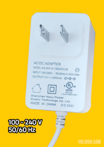 Eufy 2k Wireless Video Doorbell adapter spec 100v-240v