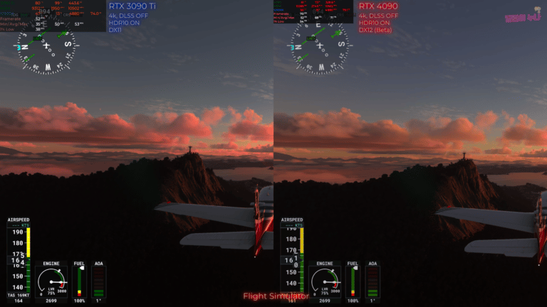 9.Flight Simulator DLSS OFF RTX 4090 vs RTX 3090 Ti