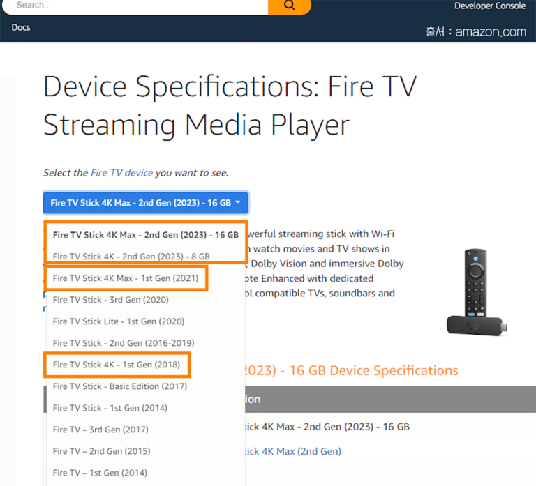 1.fire tv stick 4k max 2nd 16gb 4k max 1st 4k 1st 파이어스틱 4k 맥스 2세대 맥스 1세대 4k 1세대 비교